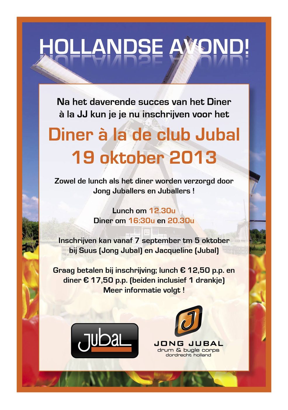 Heeft u / heb jij je al opgegeven voor de Hollandse Avond op 19 oktober ?