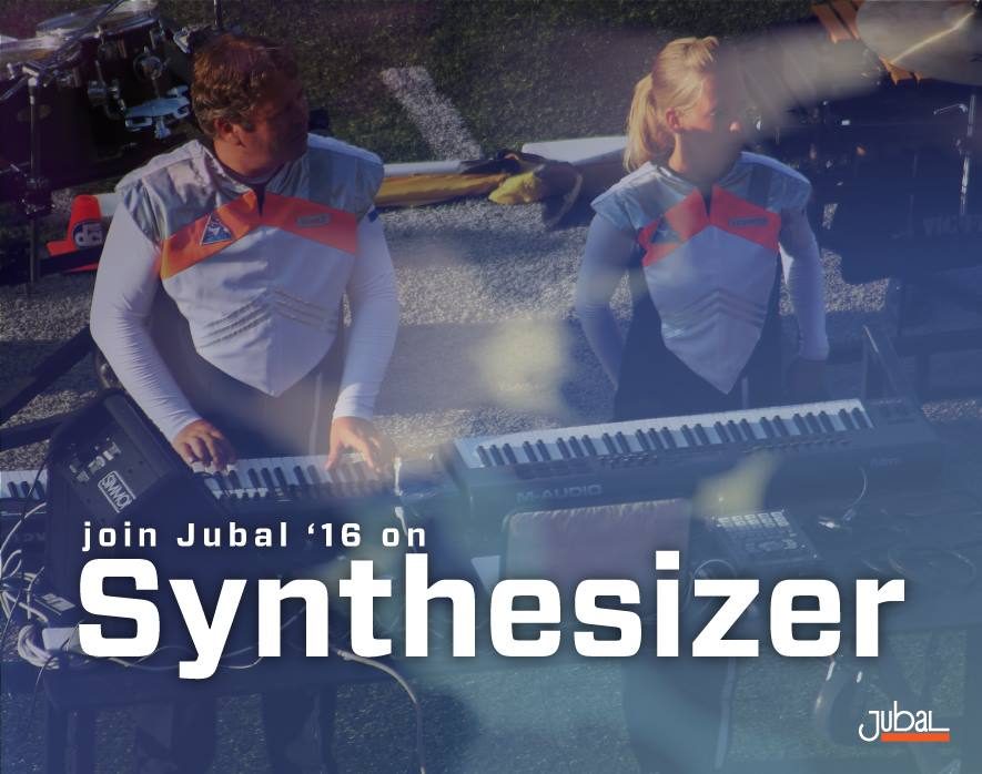 Jubal drum & bugle corps is op zoek naar een enthousiaste synthesizerspeler…