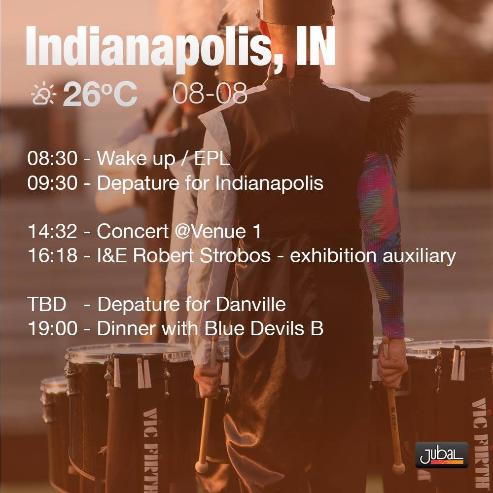 Op dit moment zijn wij onderweg naar Indianapolis…
