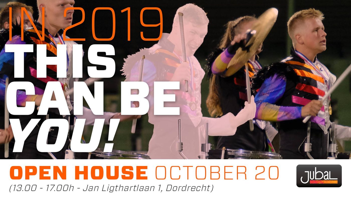 20 oktober houdt Jubal drum & bugle corps Open Huis!