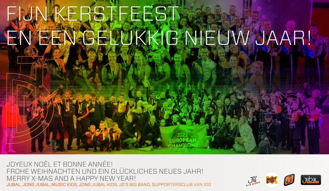 Namens Jubal, Jong Jubal, Music Kids en JD's Big Band wensen wij iedereen fijne…